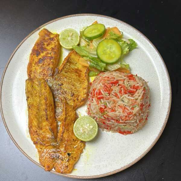 Grilled fish fillet